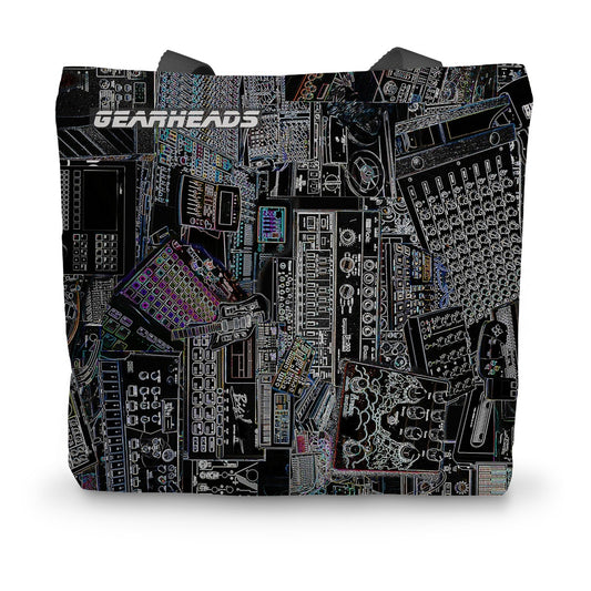 Gear Heads designed by CLAIR  (Jet Black) Canvas Tote Bag